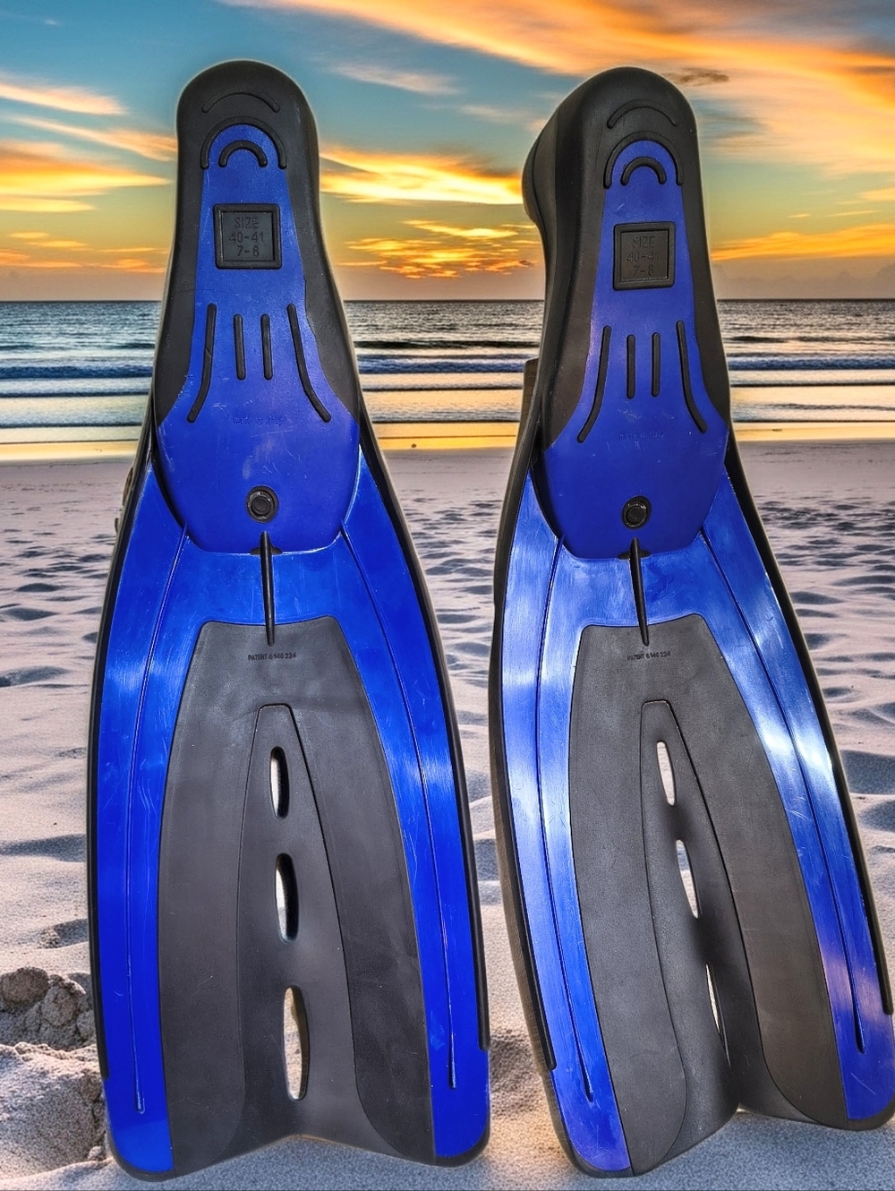 Snorkel Set Velocity Fins 7-8 Magnum EX.Mask and Oceanic Snorkel, Used One Time - Picture 8 of 9